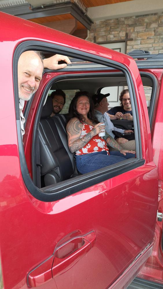 Branko and red SUV on way to Yogo