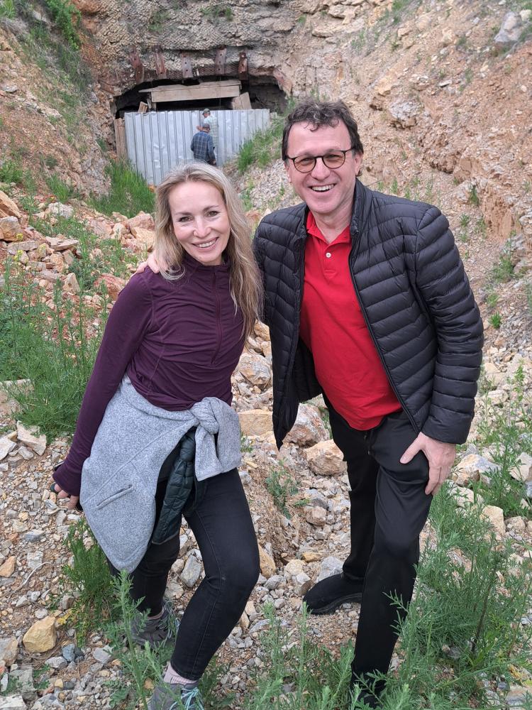 Elena and Fazil at Old Yogo shaft