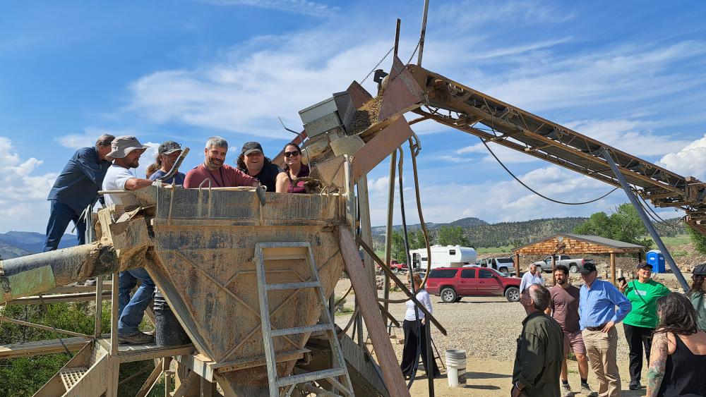 Group in front of Jig in Eldorado mine