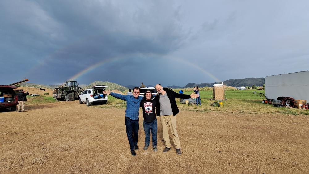 Rainbow over Fazil, Travis and Branko