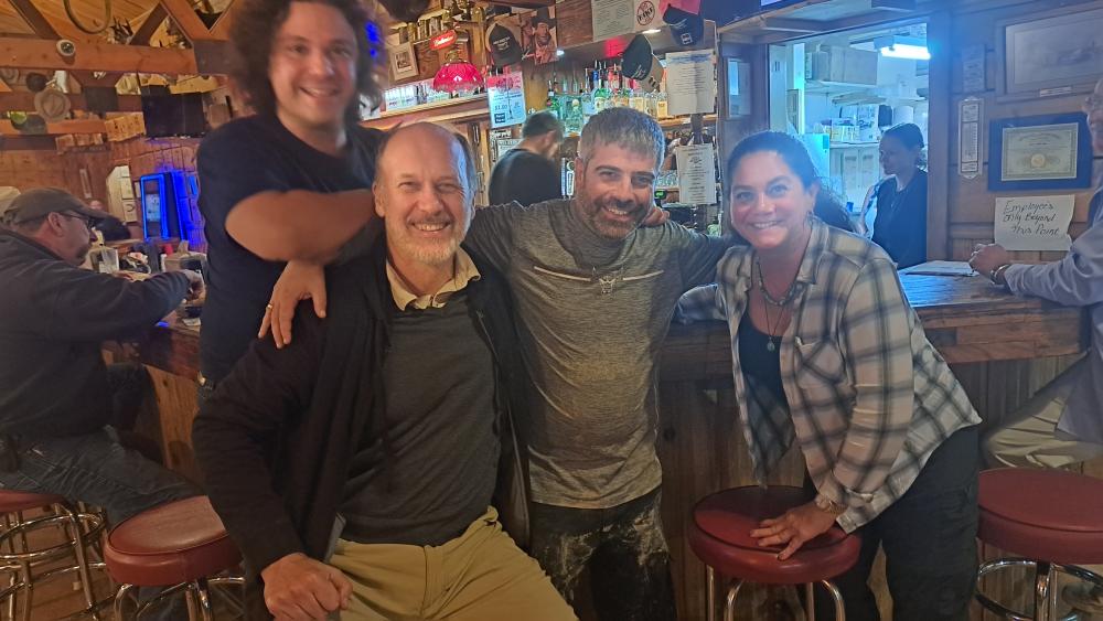 Travis, Branko, Guy and Paula at Utica Burger bar
