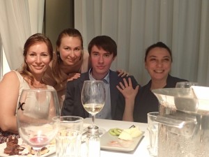 Russian team at conference dinner 